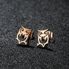 1 Pair Cute Sweet Animal Polishing Plating 304 Stainless Steel 18K Gold Plated Ear Studs