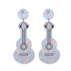 1 Pair Cute Sweet Artistic Guitar Polishing Arylic Drop Earrings