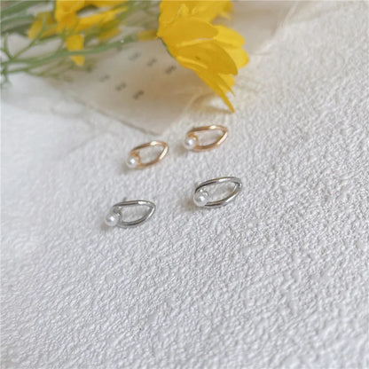 1 Pair Cute Sweet Circle Stoving Varnish Plating Alloy Ear Studs