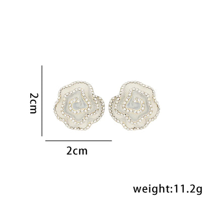 1 Pair Cute Sweet Flower Plating Copper 14k Gold Plated Ear Studs