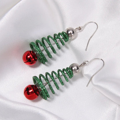 1 Pair Cute Sweet Geometric Christmas Tree Santa Claus Enamel Zinc Alloy Drop Earrings