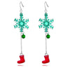 1 Pair Cute Sweet Geometric Christmas Tree Santa Claus Enamel Zinc Alloy Drop Earrings