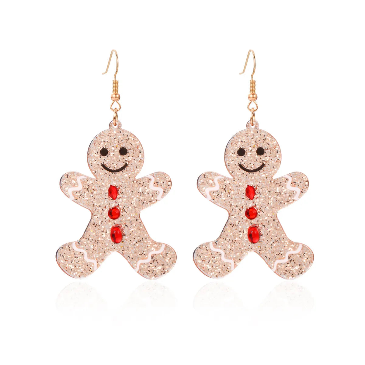 1 Pair Cute Sweet Geometric Christmas Tree Santa Claus Enamel Zinc Alloy Drop Earrings