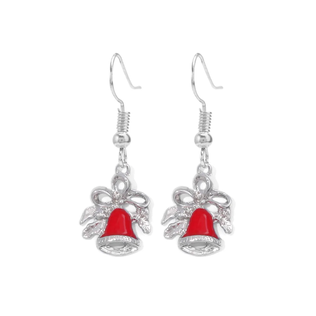 1 Pair Cute Sweet Geometric Christmas Tree Santa Claus Enamel Zinc Alloy Drop Earrings