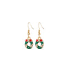 1 Pair Cute Sweet Geometric Christmas Tree Santa Claus Enamel Zinc Alloy Drop Earrings