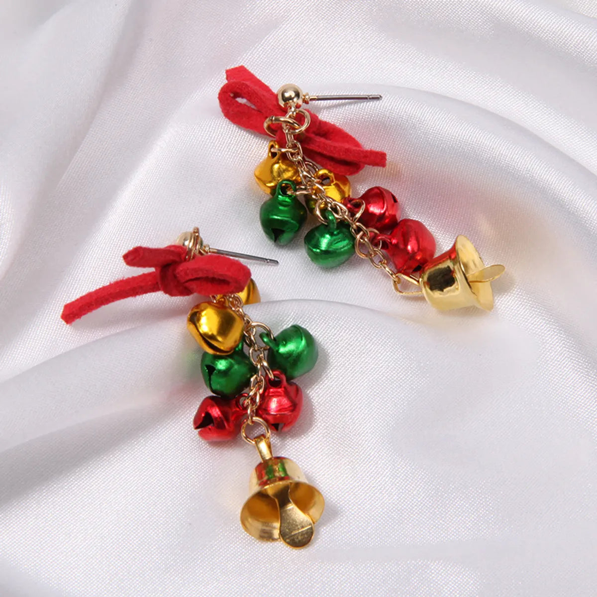 1 Pair Cute Sweet Geometric Christmas Tree Santa Claus Enamel Zinc Alloy Drop Earrings