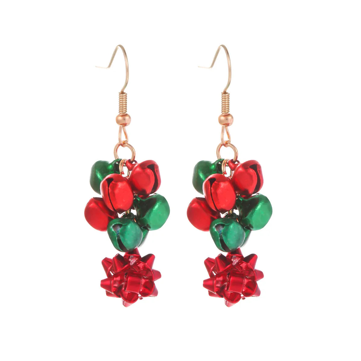 1 Pair Cute Sweet Geometric Christmas Tree Santa Claus Enamel Zinc Alloy Drop Earrings