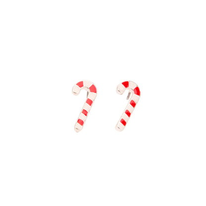 1 Pair Cute Sweet Geometric Christmas Tree Santa Claus Enamel Zinc Alloy Drop Earrings