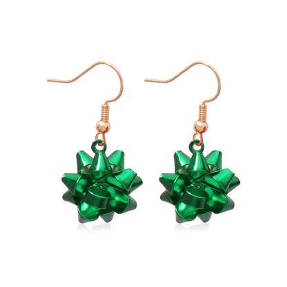 1 Pair Cute Sweet Geometric Christmas Tree Santa Claus Enamel Zinc Alloy Drop Earrings