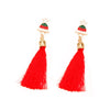 1 Pair Cute Sweet Geometric Christmas Tree Santa Claus Enamel Zinc Alloy Drop Earrings