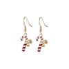 1 Pair Cute Sweet Geometric Christmas Tree Santa Claus Enamel Zinc Alloy Drop Earrings