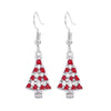 1 Pair Cute Sweet Geometric Christmas Tree Santa Claus Enamel Zinc Alloy Drop Earrings