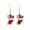 1 Pair Cute Sweet Geometric Christmas Tree Santa Claus Enamel Zinc Alloy Drop Earrings