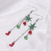 1 Pair Cute Sweet Geometric Christmas Tree Santa Claus Enamel Zinc Alloy Drop Earrings