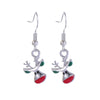 1 Pair Cute Sweet Geometric Christmas Tree Santa Claus Enamel Zinc Alloy Drop Earrings