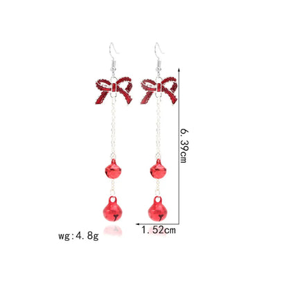 1 Pair Cute Sweet Geometric Christmas Tree Santa Claus Enamel Zinc Alloy Drop Earrings