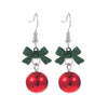 1 Pair Cute Sweet Geometric Christmas Tree Santa Claus Enamel Zinc Alloy Drop Earrings