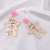 1 Pair Cute Sweet Geometric Christmas Tree Santa Claus Enamel Zinc Alloy Drop Earrings