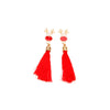 1 Pair Cute Sweet Geometric Christmas Tree Santa Claus Enamel Zinc Alloy Drop Earrings