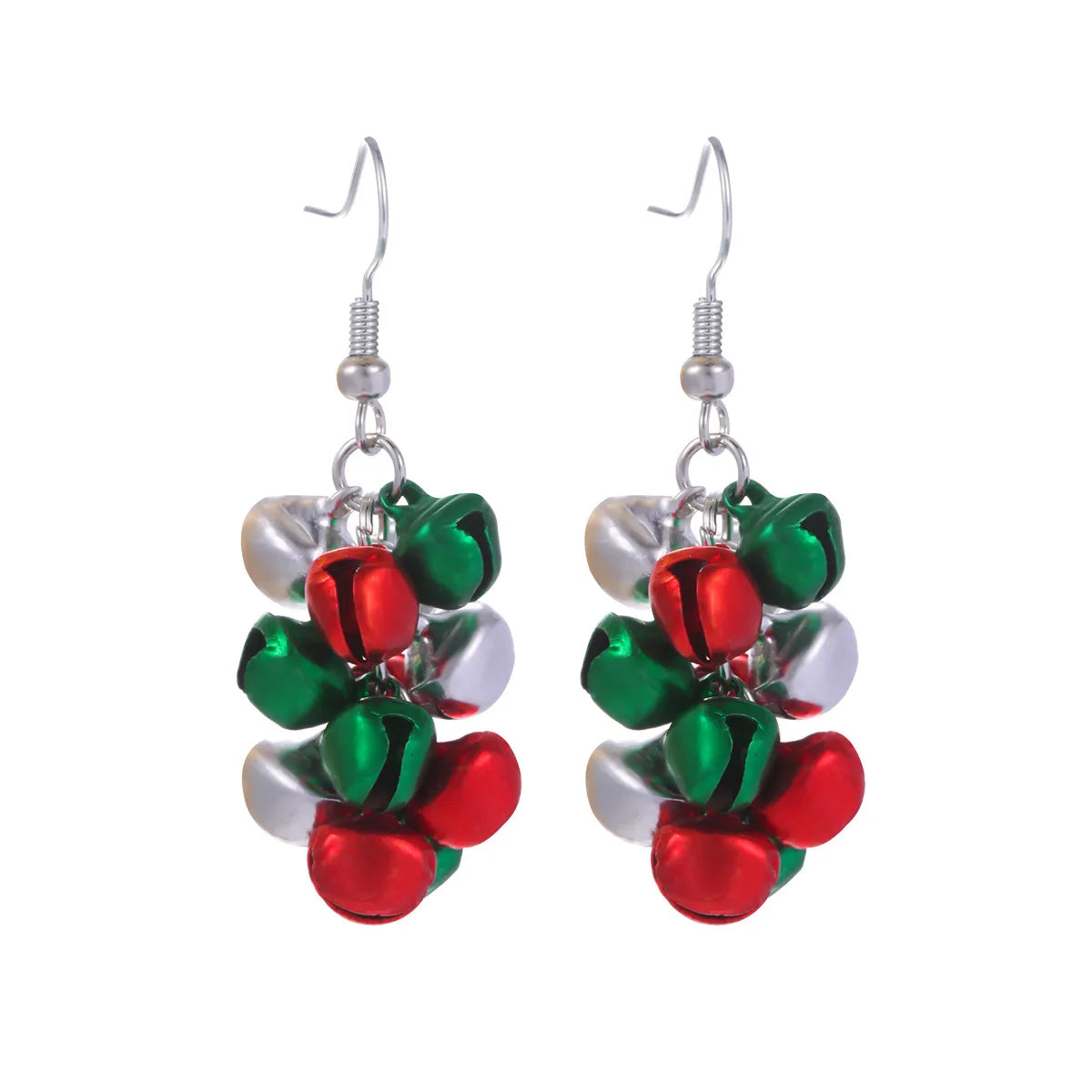 1 Pair Cute Sweet Geometric Christmas Tree Santa Claus Enamel Zinc Alloy Drop Earrings