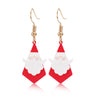 1 Pair Cute Sweet Geometric Christmas Tree Santa Claus Enamel Zinc Alloy Drop Earrings