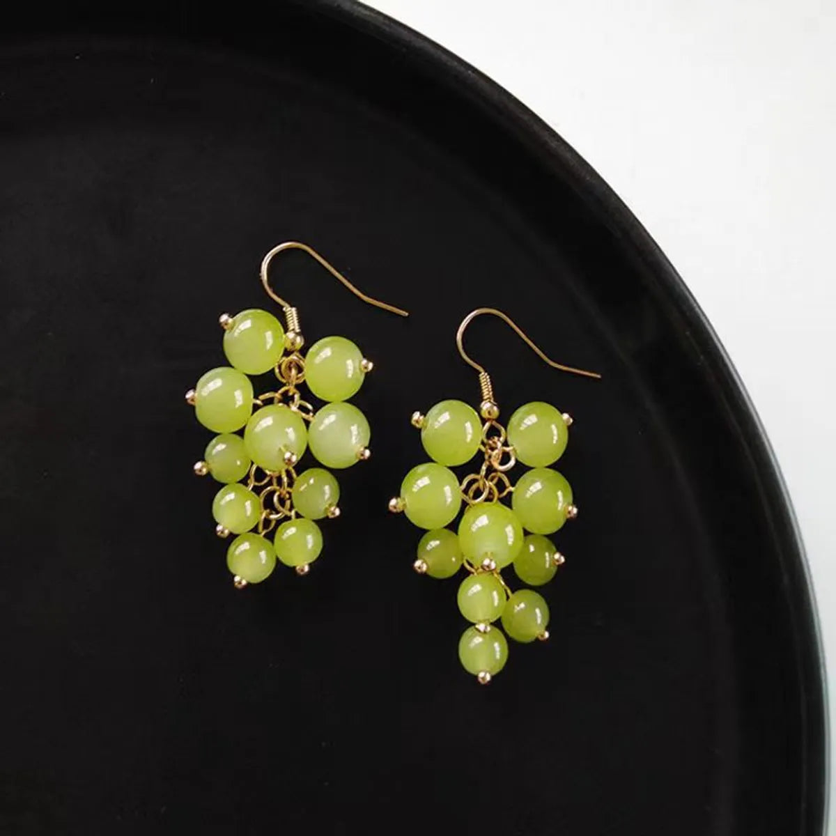 1 Pair Cute Sweet Grape Plating Alloy Gold Plated Drop Earrings