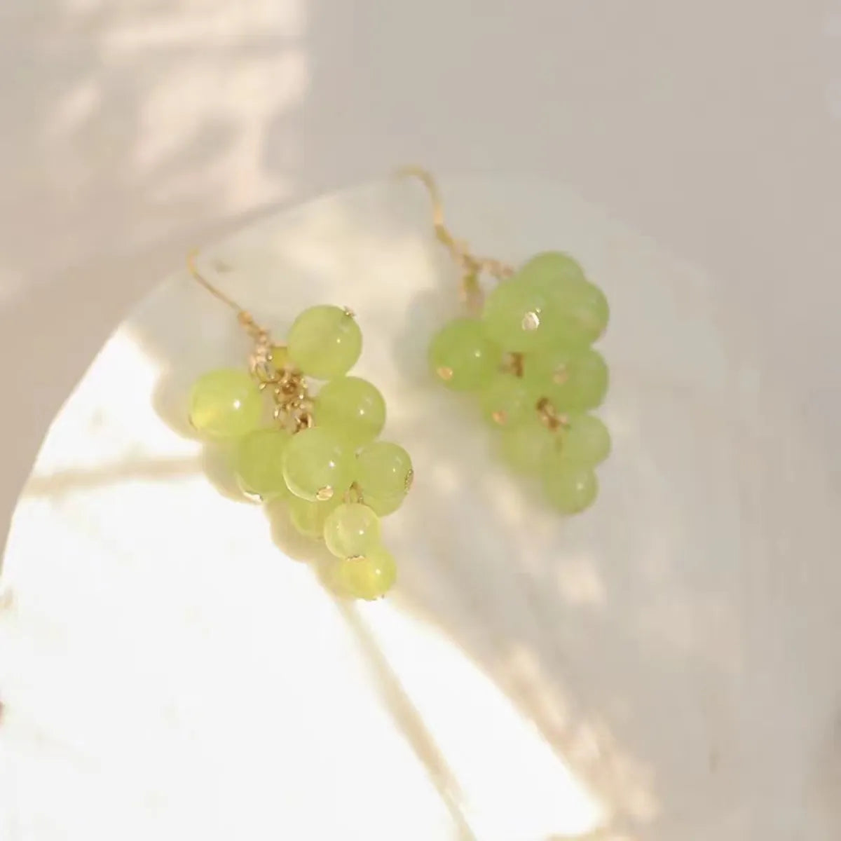 1 Pair Cute Sweet Grape Plating Alloy Gold Plated Drop Earrings