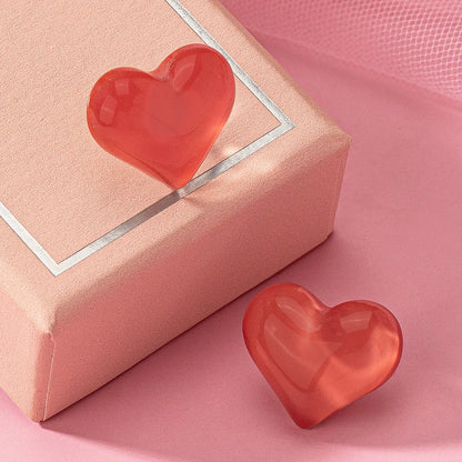 1 Pair Cute Sweet Heart Shape Arylic Ear Studs