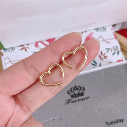 1 Pair Cute Sweet Heart Shape Plating Alloy Ear Studs