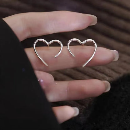 1 Pair Cute Sweet Heart Shape Plating Alloy Ear Studs