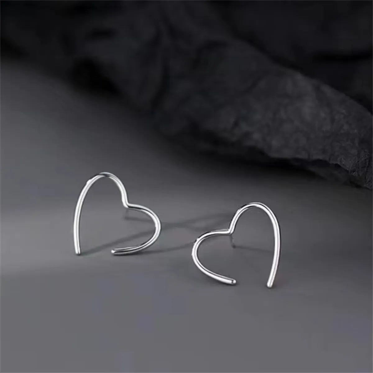 1 Pair Cute Sweet Heart Shape Plating Alloy Ear Studs