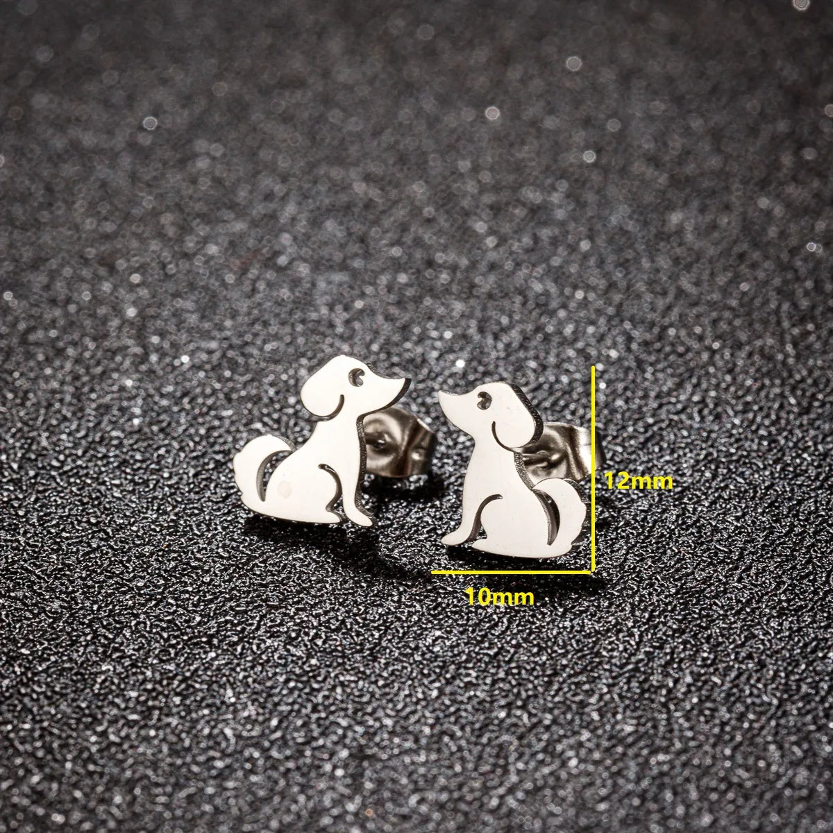 1 Pair Cute Sweet Korean Style Animal Plating 304 Stainless Steel 18K Gold Plated Ear Studs