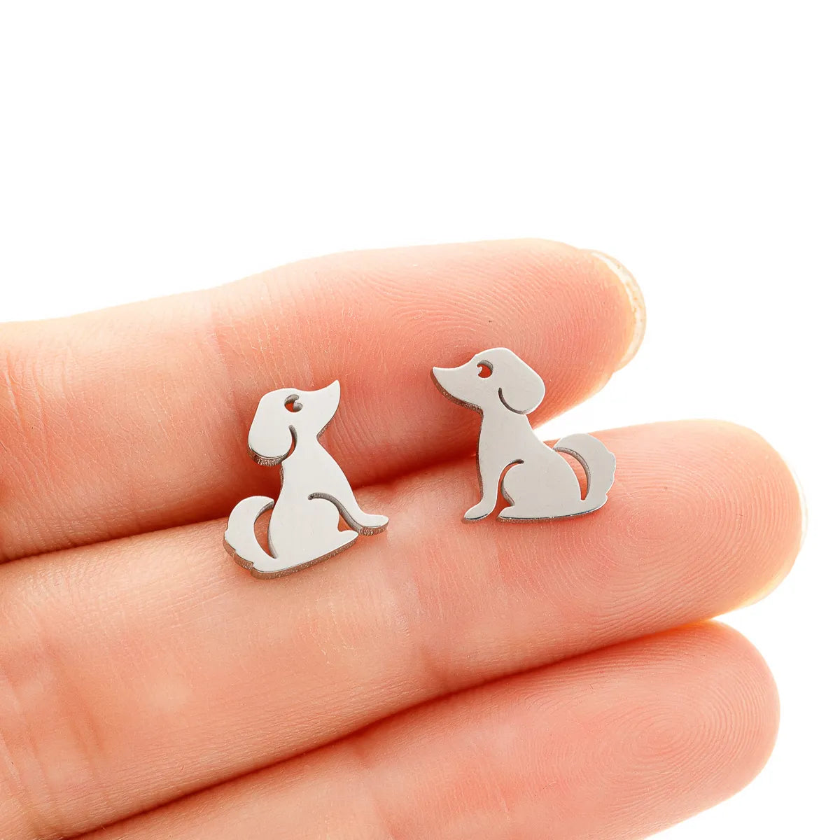 1 Pair Cute Sweet Korean Style Animal Plating 304 Stainless Steel 18K Gold Plated Ear Studs