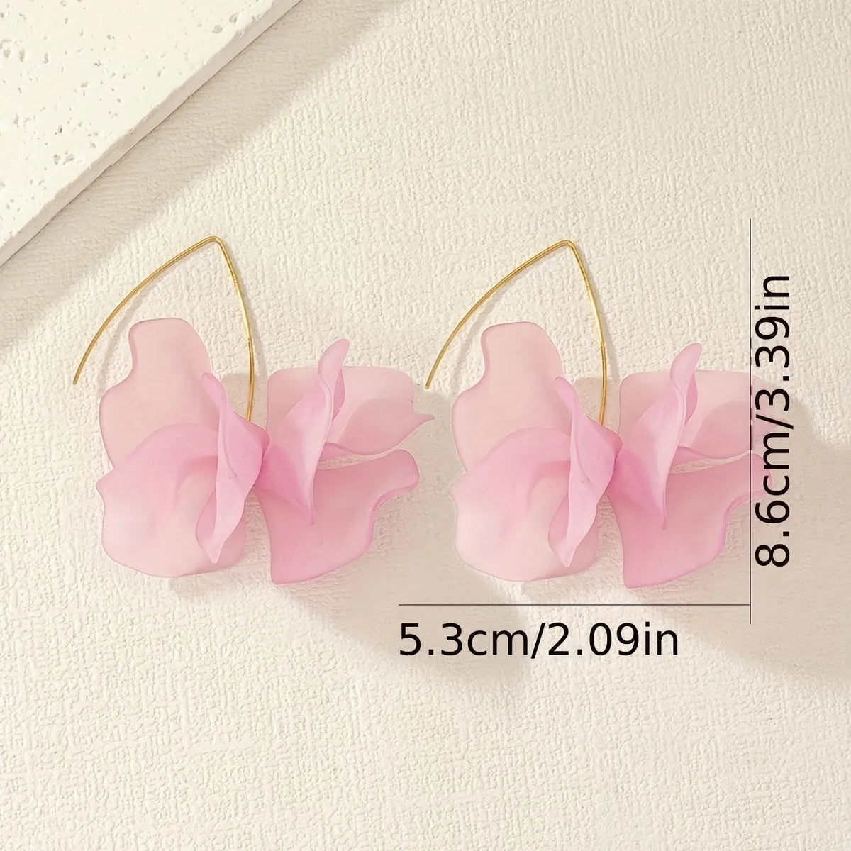 1 Pair Cute Sweet Korean Style Flower Arylic Drop Earrings