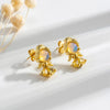 1 Pair Cute Sweet Mermaid Plating Inlay Copper Zircon 18k Gold Plated Ear Studs