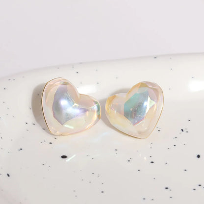 1 Pair Cute Sweet Round Plating Inlay Copper Pearl 18K Gold Plated Ear Studs