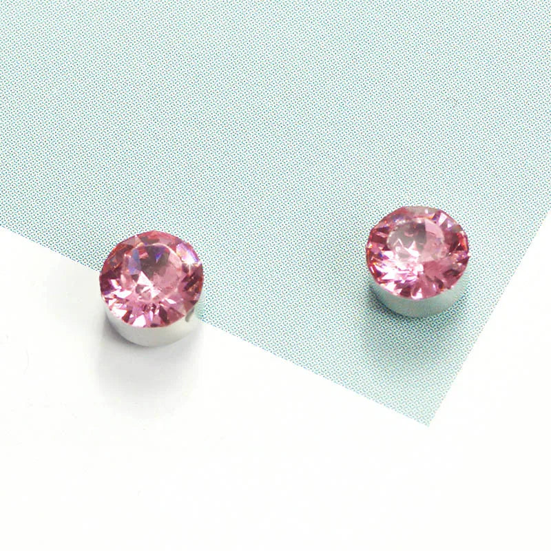 1 Pair Cute Sweet Round Three-Dimensional Inlay Alloy Rhinestones Ear Cuffs