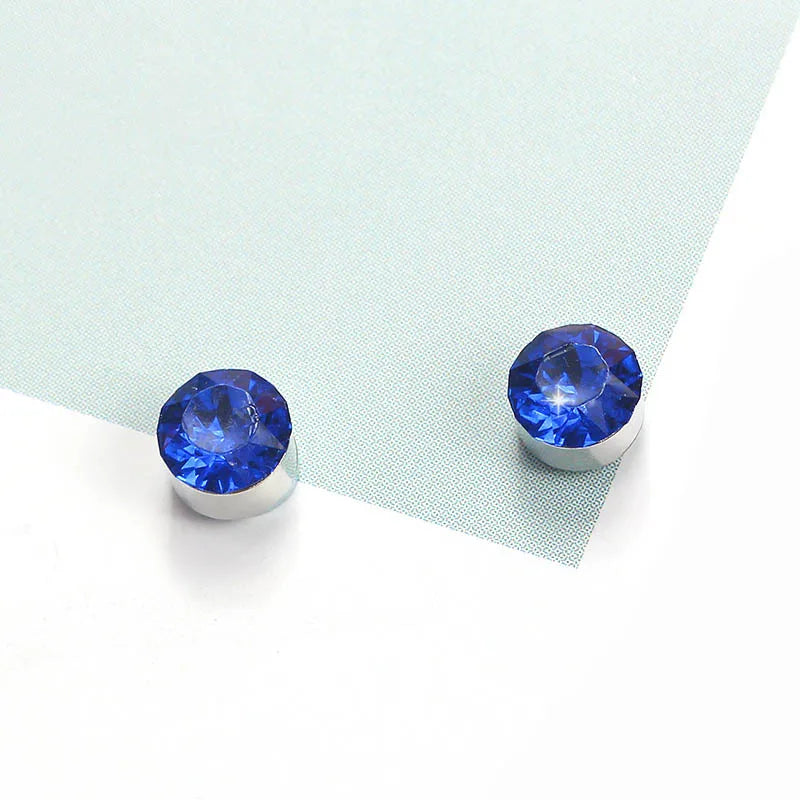 1 Pair Cute Sweet Round Three-Dimensional Inlay Alloy Rhinestones Ear Cuffs