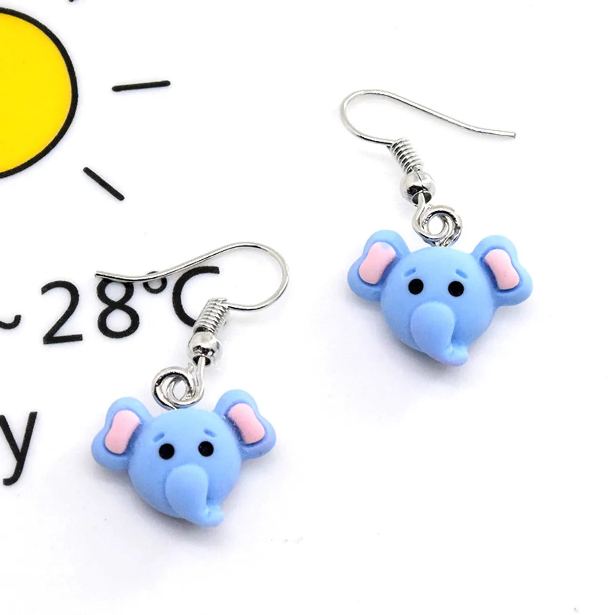 1 Pair Cute Sweet Simple Style Animal Resin Drop Earrings