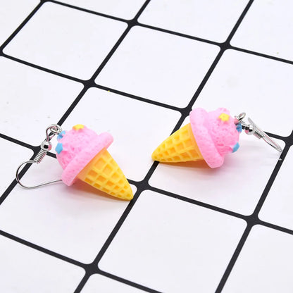 1 Pair Cute Sweet Simple Style Cartoon Resin Drop Earrings