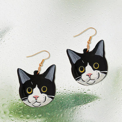 1 Pair Cute Sweet Simple Style Cat Arylic Drop Earrings