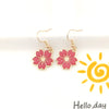 1 Pair Cute Sweet Simple Style Flower Alloy Drop Earrings