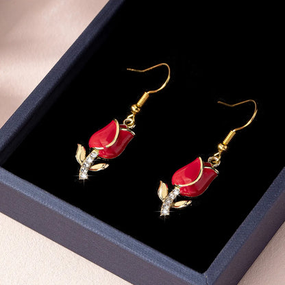 1 Pair Cute Vacation Flower Zinc Alloy Drop Earrings