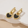 1 Pair Cute Vintage Style Sweet Heart Shape Bow Knot Enamel Plating Arylic Alloy Drop Earrings
