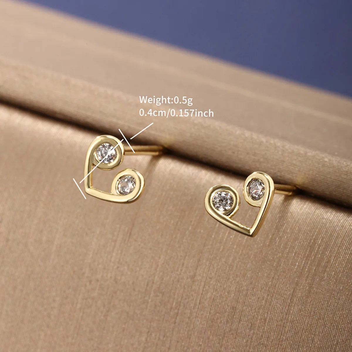 1 Pair Cute Xuping Simple Style Heart Shape Windmill Bird Plating Inlay Alloy Copper Alloy Artificial Gemstones 14k Gold Plated Ear Studs