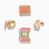 1 Pair Ear Cartilage Rings & Studs IG Style Sweet Cartoon Rainbow Heart Shape Copper