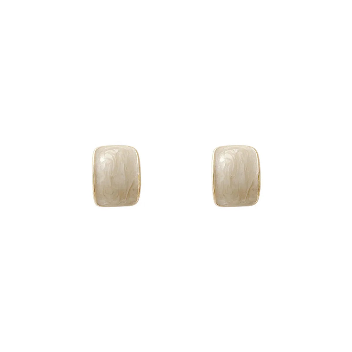 1 Pair Elegant Basic Simple Style Geometric Enamel Alloy Ear Studs