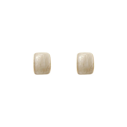 1 Pair Elegant Basic Simple Style Geometric Enamel Alloy Ear Studs