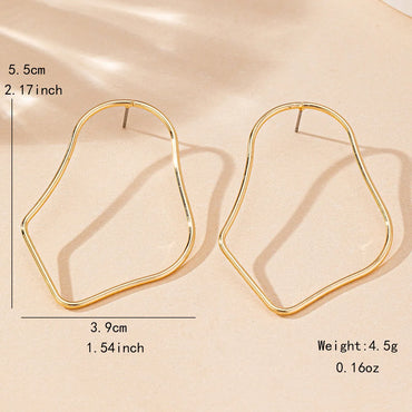 1 Pair Elegant Basic Simple Style Geometric Iron Ear Studs