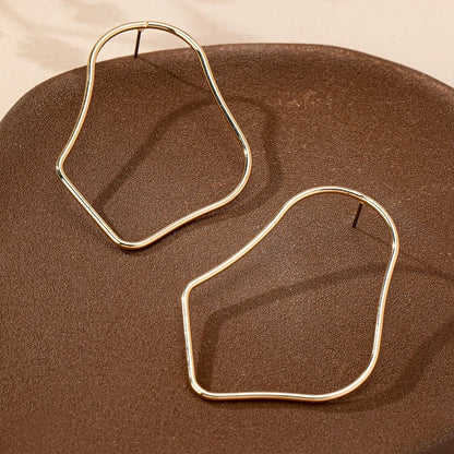 1 Pair Elegant Basic Simple Style Geometric Iron Ear Studs